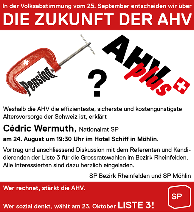 Die Zukunft der AHV, Flyer